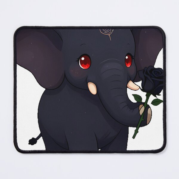 Item preview, Gothic Black Elephant with Black Rose designed and sold by IllumeInk.