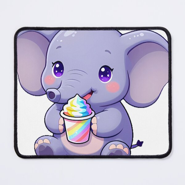 Item preview, Cute Elephant with a Colorful Snow Cone designed and sold by pumsquare.