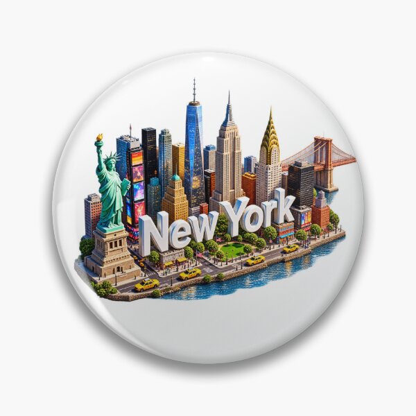 Item preview, New York City Skyline – Iconic NYC Landmarks Travel Design designed and sold by 4U---Store.