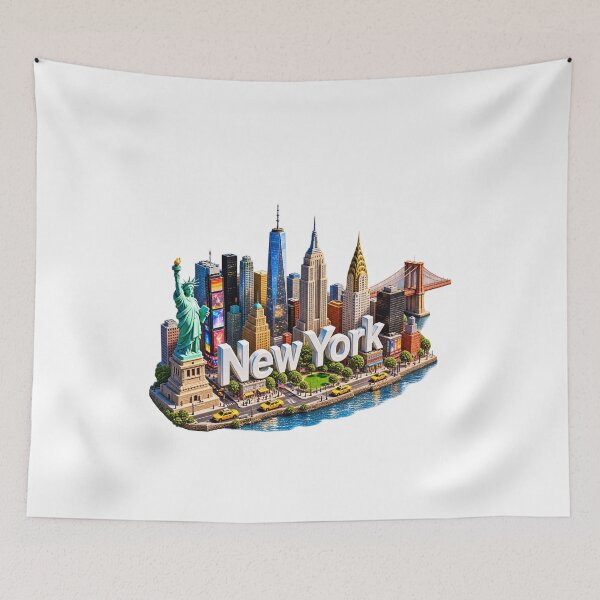 Item preview, New York City Skyline – Iconic NYC Landmarks Travel Design designed and sold by 4U---Store.