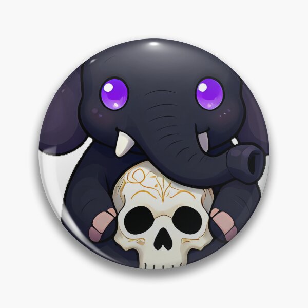 Item preview, Gothic Black Elephant with Ornate Skull designed and sold by IllumeInk.