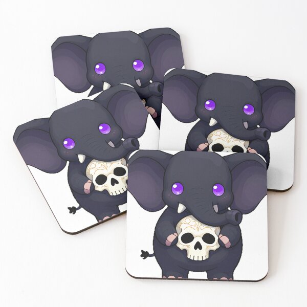 Item preview, Gothic Black Elephant with Ornate Skull designed and sold by IllumeInk.