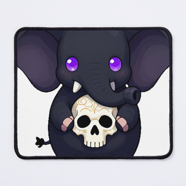 Item preview, Gothic Black Elephant with Ornate Skull designed and sold by IllumeInk.