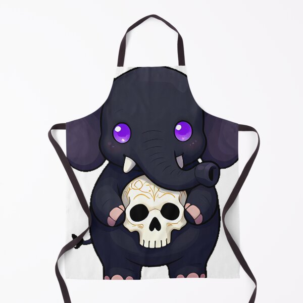 Item preview, Gothic Black Elephant with Ornate Skull designed and sold by IllumeInk.