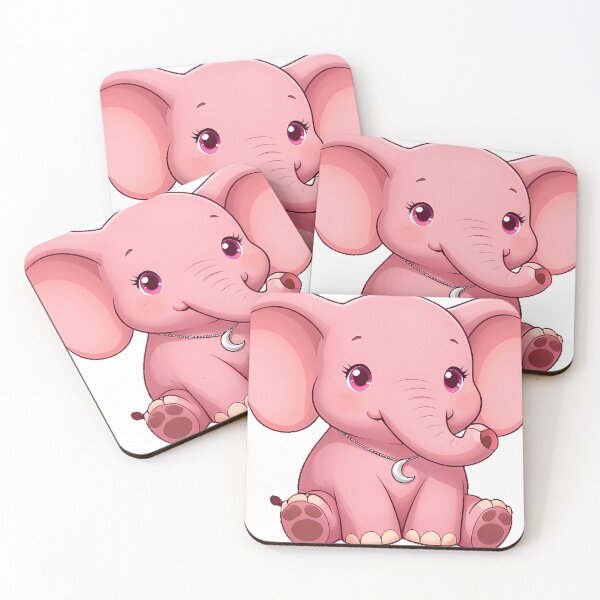 Item preview, Cute Elephant with Moon Pendant designed and sold by pumsquare.