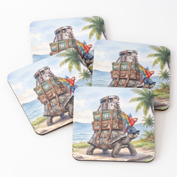 Item preview, Slow Travel Tortoise with Adventure Pets designed and sold by chriswo-design.