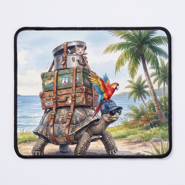 Item preview, Slow Travel Tortoise with Adventure Pets designed and sold by chriswo-design.