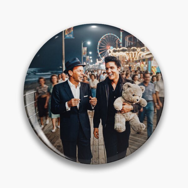 Item preview, Frank Sinatra And Elvis Presley Beach Broad Walk designed and sold by Home Decor Art.