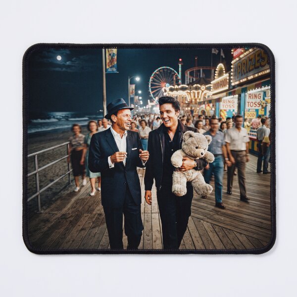 Item preview, Frank Sinatra And Elvis Presley Beach Broad Walk designed and sold by Home Decor Art.
