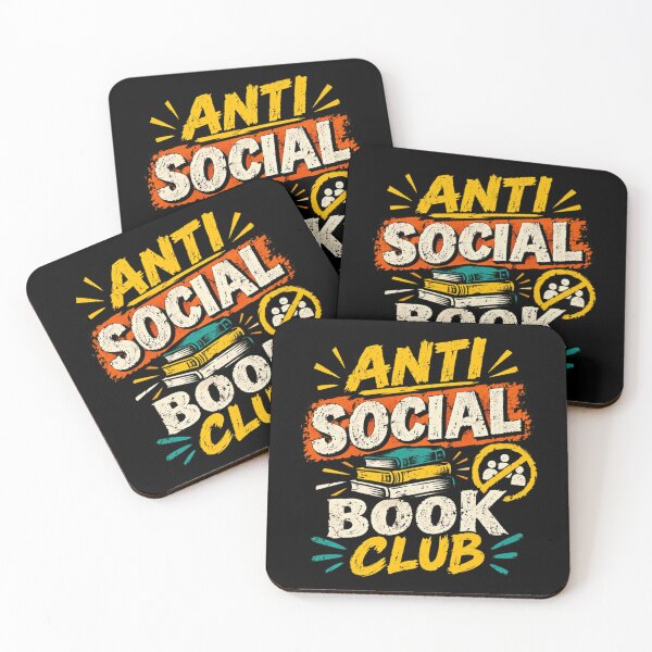 Item preview, Anti Social Book Club Introvert Reader Bookworm designed and sold by HumansStuck12.