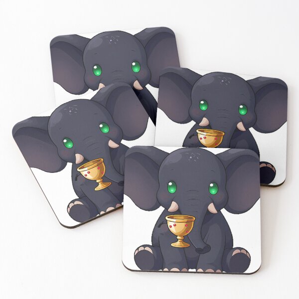 Item preview, Gothic Black Elephant with Jeweled Goblet designed and sold by IllumeInk.