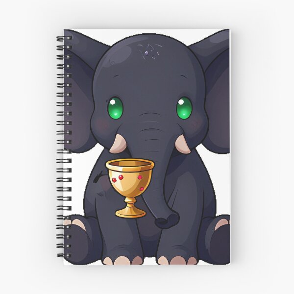 Item preview, Gothic Black Elephant with Jeweled Goblet designed and sold by IllumeInk.