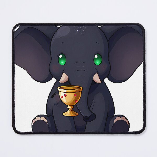 Item preview, Gothic Black Elephant with Jeweled Goblet designed and sold by IllumeInk.