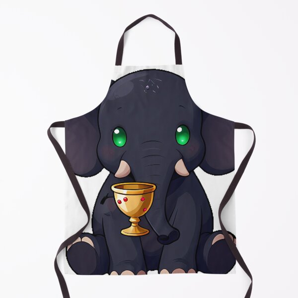 Item preview, Gothic Black Elephant with Jeweled Goblet designed and sold by IllumeInk.