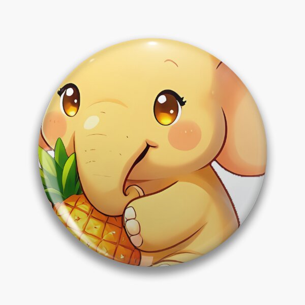 Item preview, Cute Elephant with a Small Pineapple designed and sold by pumsquare.