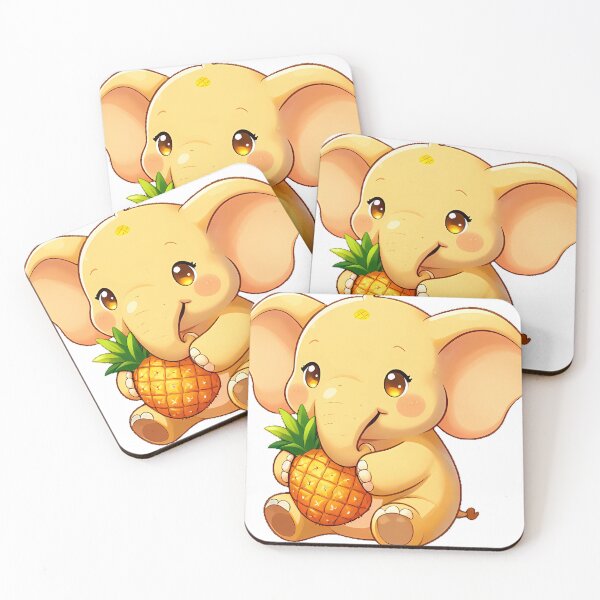 Item preview, Cute Elephant with a Small Pineapple designed and sold by pumsquare.