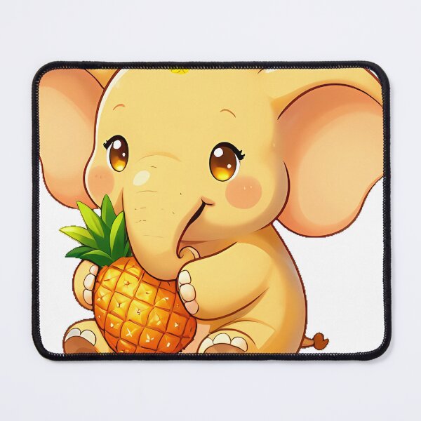 Item preview, Cute Elephant with a Small Pineapple designed and sold by pumsquare.