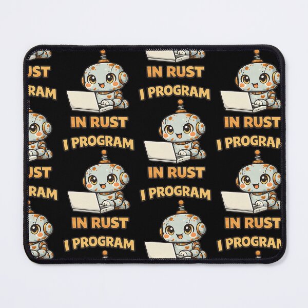 Artikelvorschau, Ich programmiere in Rust – Niedlicher rostiger Roboterprogrammierer entworfen und verkauft von TeeTimeTreasure.