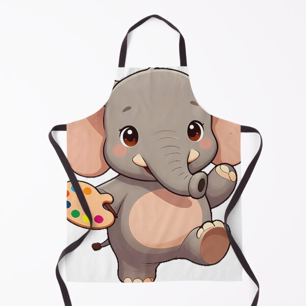 Item preview, Cute Elephant Painter with Palette designed and sold by pumsquare.
