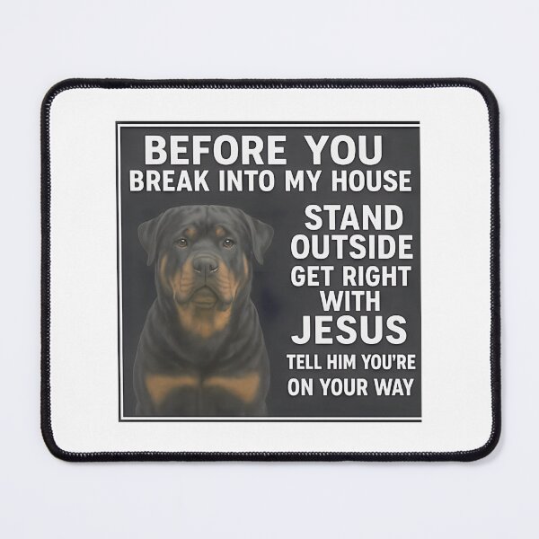 Item preview, Rottweiler Jesus Warning Home Protection ⭐⭐⭐⭐⭐ designed and sold by Wings2021.
