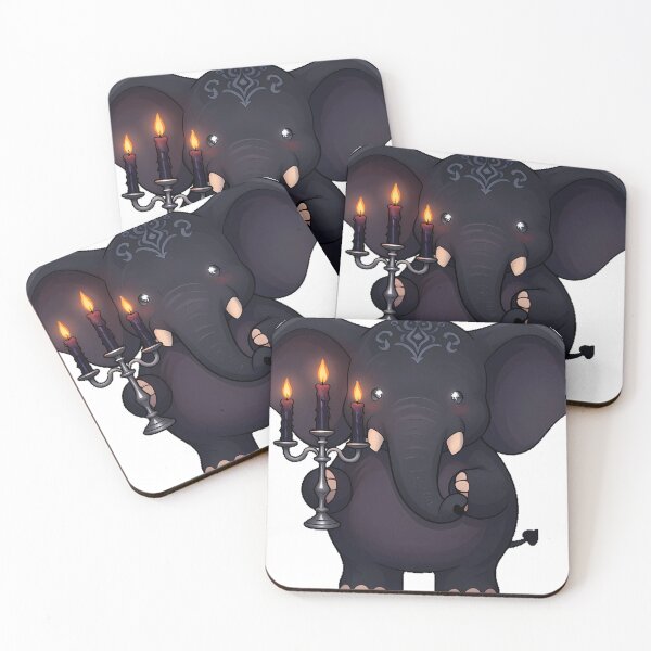 Item preview, Gothic Black Elephant with Candelabra designed and sold by IllumeInk.