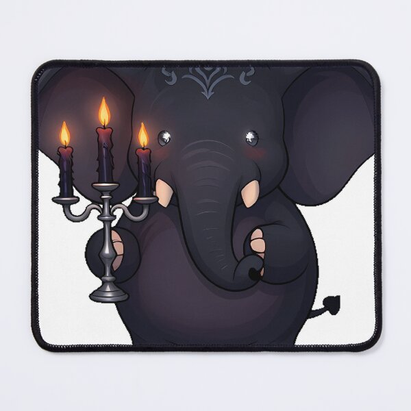 Item preview, Gothic Black Elephant with Candelabra designed and sold by IllumeInk.