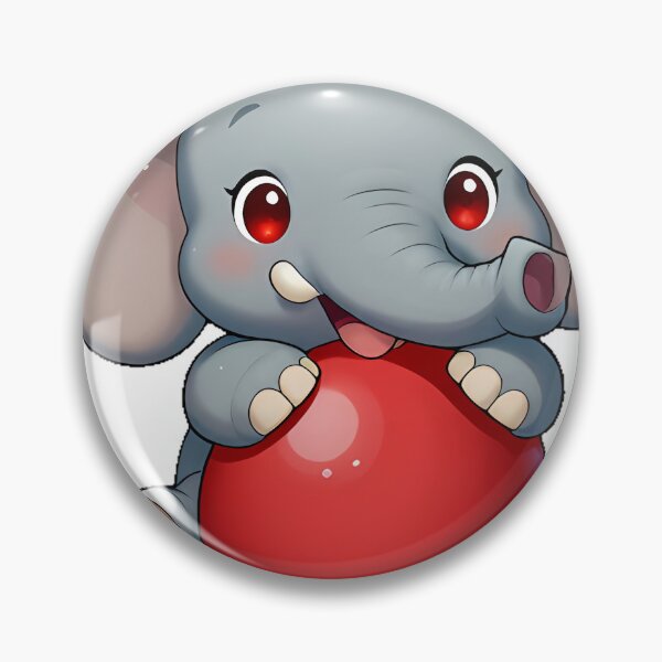 Item preview, Cute Elephant Playing with Red Ball designed and sold by pumsquare.