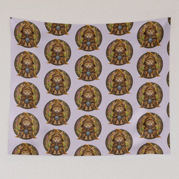 Item preview, The Summer Solstice Tabby Cat Motif - Sunlit Meadow Edition designed and sold by Englandbear.