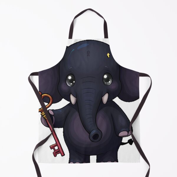 Item preview, Gothic Black Elephant with Skeleton Key designed and sold by IllumeInk.