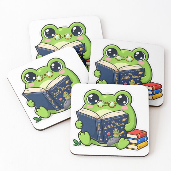 Item preview, Cute Bookworm Frog Reading Glasses designed and sold by PixelNest40.