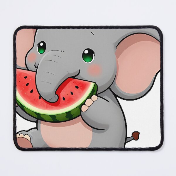 Item preview, Cute Elephant with Watermelon Slice designed and sold by pumsquare.