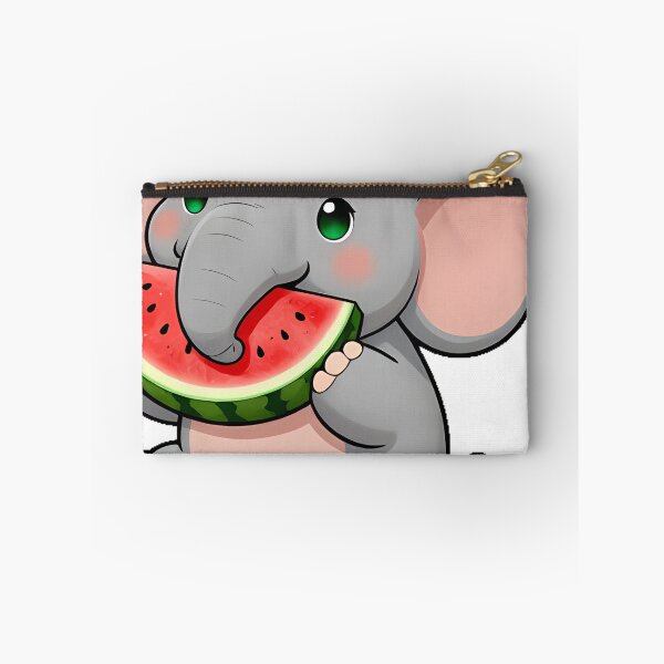Item preview, Cute Elephant with Watermelon Slice designed and sold by pumsquare.