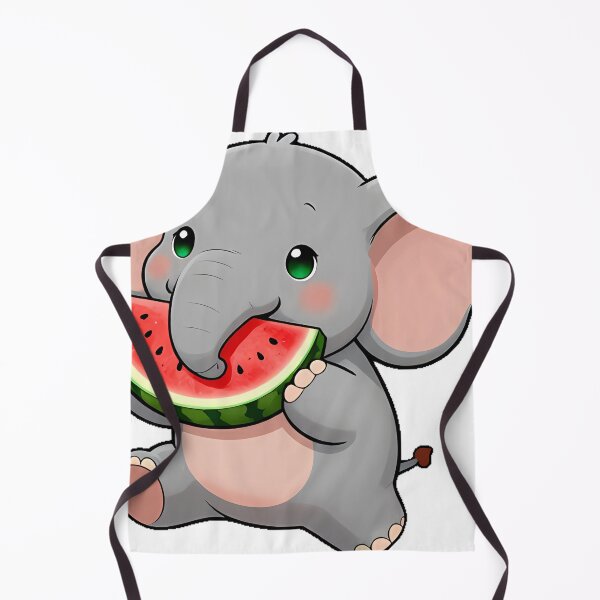 Item preview, Cute Elephant with Watermelon Slice designed and sold by pumsquare.
