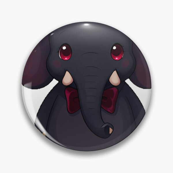 Item preview, Gothic Black Elephant with Crimson Bow Tie designed and sold by IllumeInk.