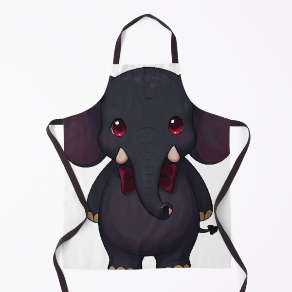 Item preview, Gothic Black Elephant with Crimson Bow Tie designed and sold by IllumeInk.
