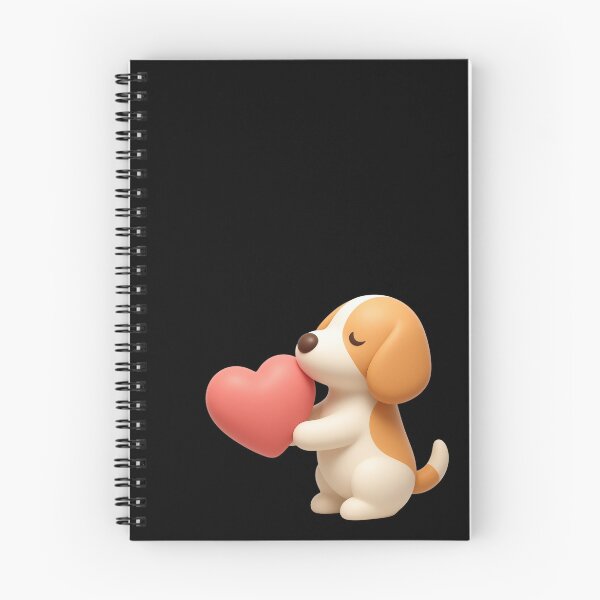 Item preview, Cute 3D Puppy Holding a Big Red Heart designed and sold by SmallDart Creations.