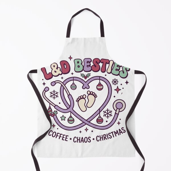 Item preview, L&D Besties Coffee Chaos Christmas Stethoscope Labor and Delivery Nurse designed and sold by raedattia.