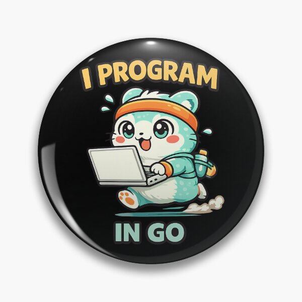 Item preview, I Program in Go - Cute Programmer Coding on the Go designed and sold by TeeTimeTreasure.