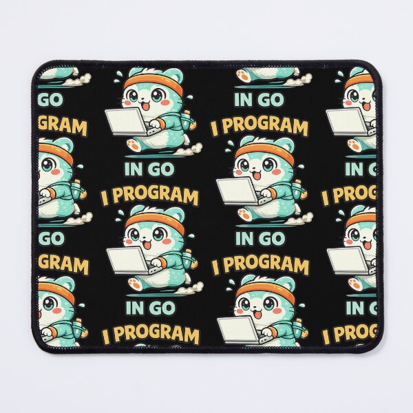Item preview, I Program in Go - Cute Programmer Coding on the Go designed and sold by TeeTimeTreasure.