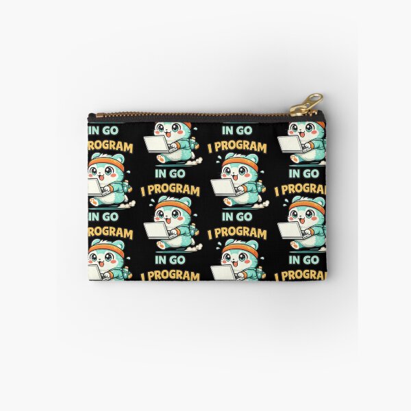 Item preview, I Program in Go - Cute Programmer Coding on the Go designed and sold by TeeTimeTreasure.