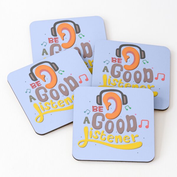 Item preview, Be a Good Listener Inspirational Positive Mindset Quote designed and sold by RajDeals.