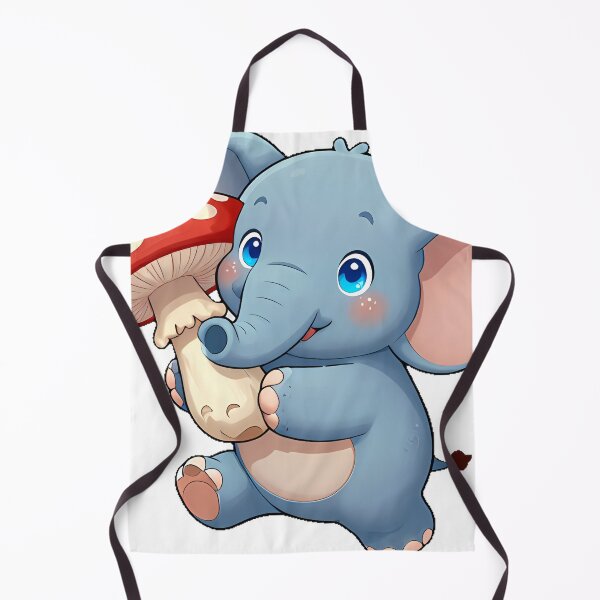 Item preview, Cute Elephant with a Red Mushroom designed and sold by pumsquare.