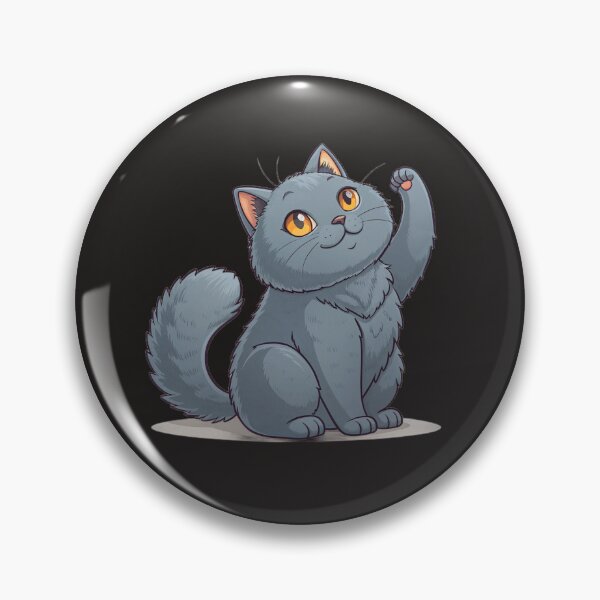 Item preview, Cute Kawaii Chartreux Cat with Golden Eyes designed and sold by Mousy17.