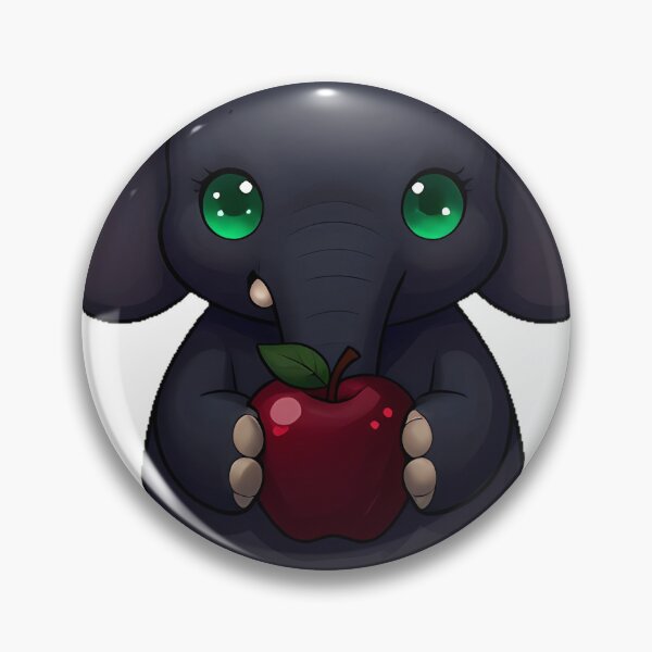 Item preview, Gothic Black Elephant with Poison Apple designed and sold by IllumeInk.