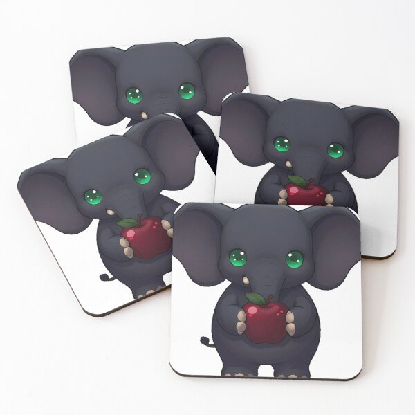 Item preview, Gothic Black Elephant with Poison Apple designed and sold by IllumeInk.