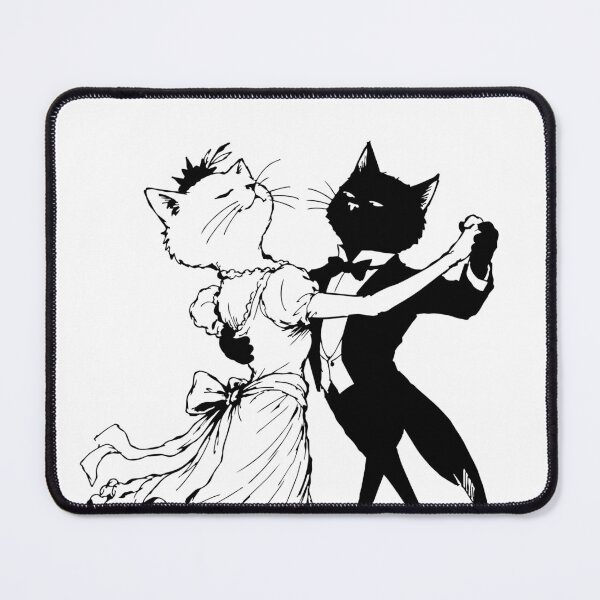 Item preview, Dancing Cats - Elegant Ballroom Cat Duo Illustration designed and sold by medicalkinoko.