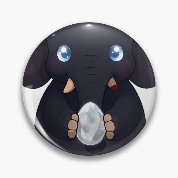 Item preview, Gothic Black Elephant with Moonstone designed and sold by IllumeInk.