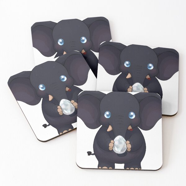 Item preview, Gothic Black Elephant with Moonstone designed and sold by IllumeInk.