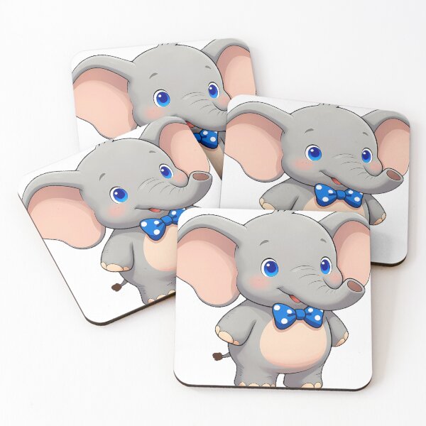 Item preview, Cute Elephant with Blue Bow Tie designed and sold by pumsquare.