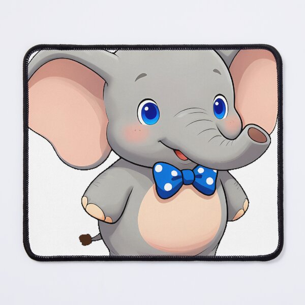 Item preview, Cute Elephant with Blue Bow Tie designed and sold by pumsquare.